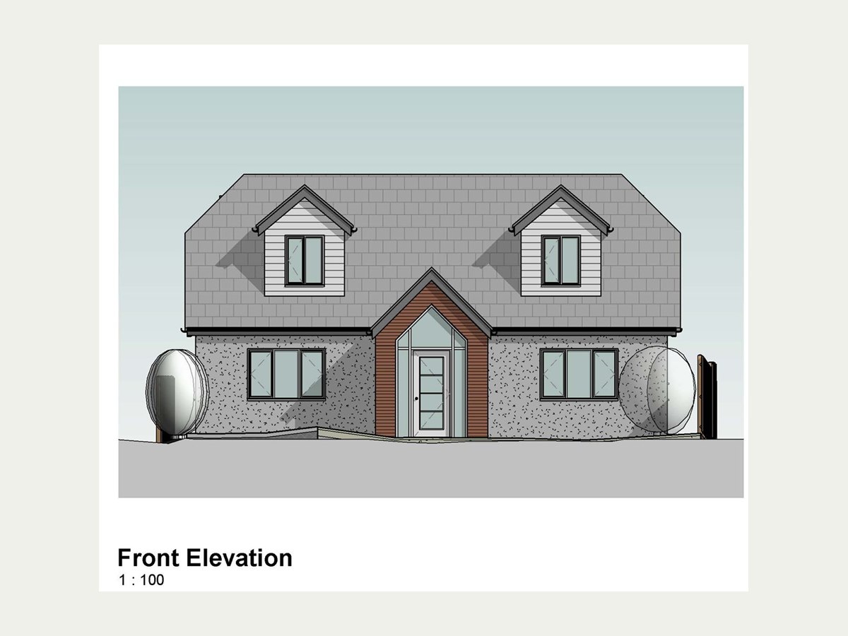 Proposed front elevation, Bower Hill, Epping